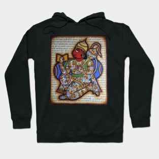 Hanuman chalisa collage, lord hanuman, balaji, bajarangbali artwork, indian folk art Hoodie